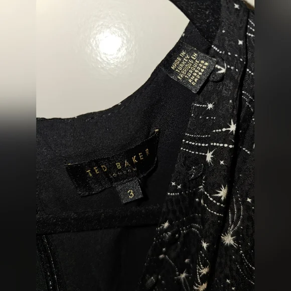 TED BAKER  Gemmi long sleeved mini dress With Stars Ted Sz 3, US Sz 8 - Picture 5 of 10